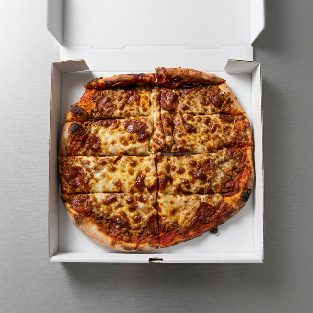 1 Large Two Topping Pizza.